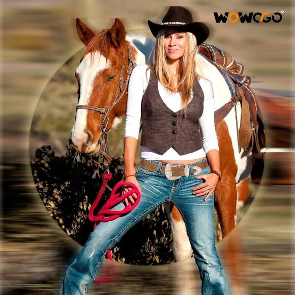 Women\'s Floral Print Western Belts Cowgirl Country Leather Belt Fashion Vintage main image 8
